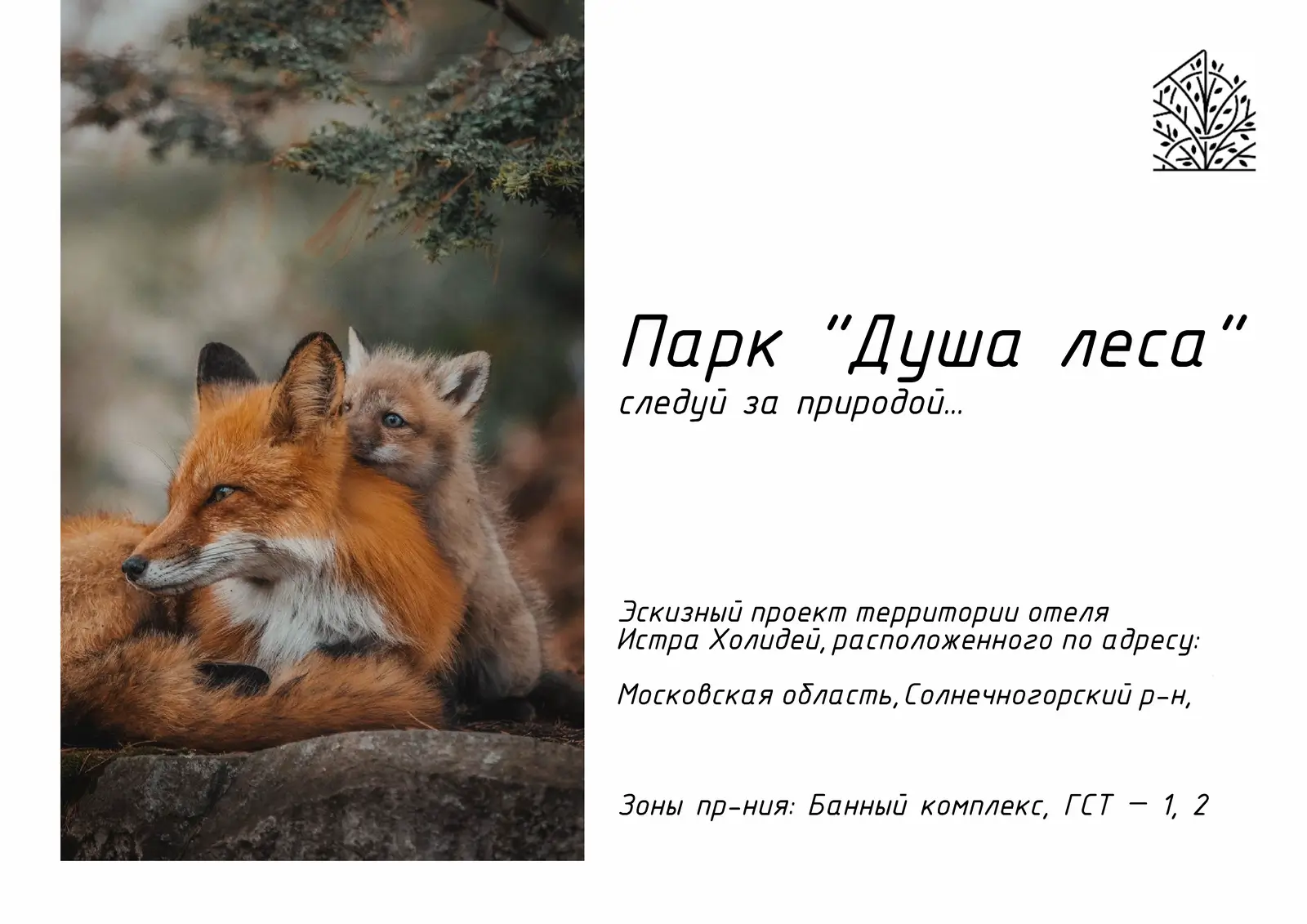 Парк «Душа Леса» — рабочий проект, лист 1